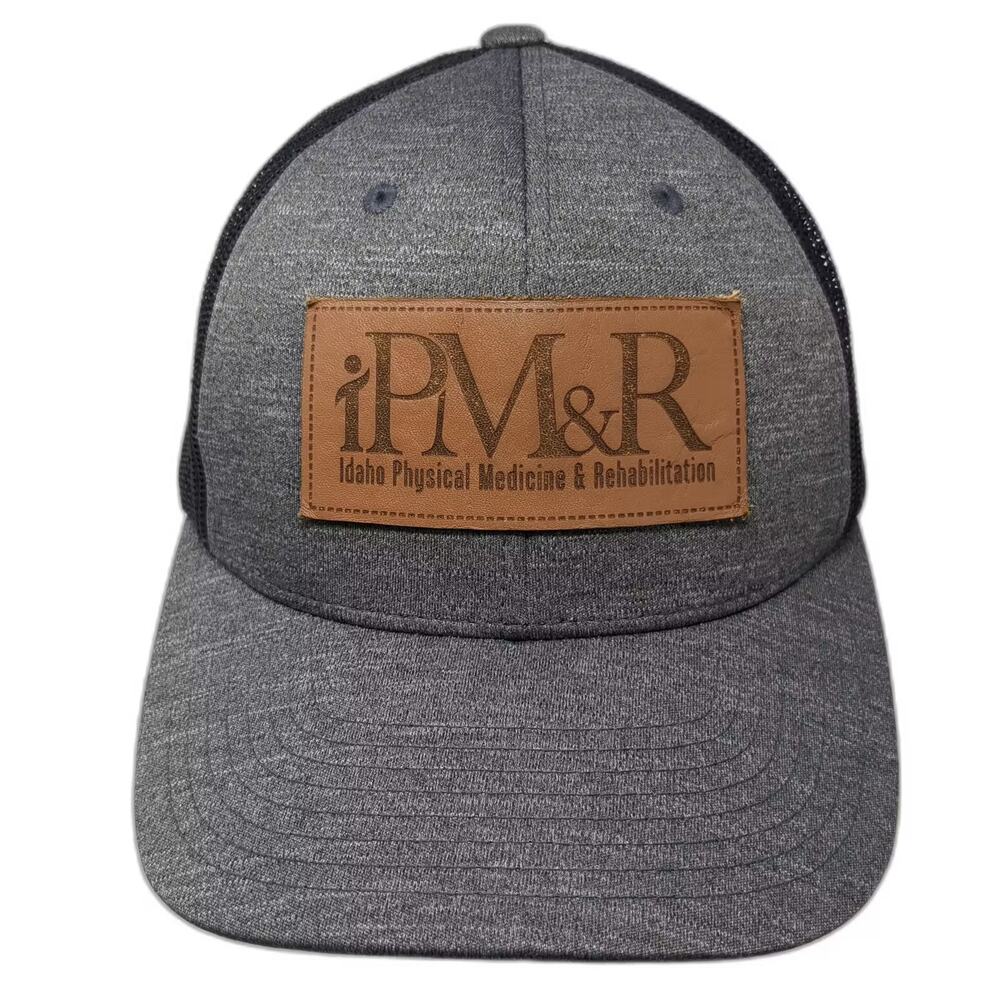 Team 365 Trucker Hat Gray Black OS Snapback Idaho Physical Medicine Patch Hat